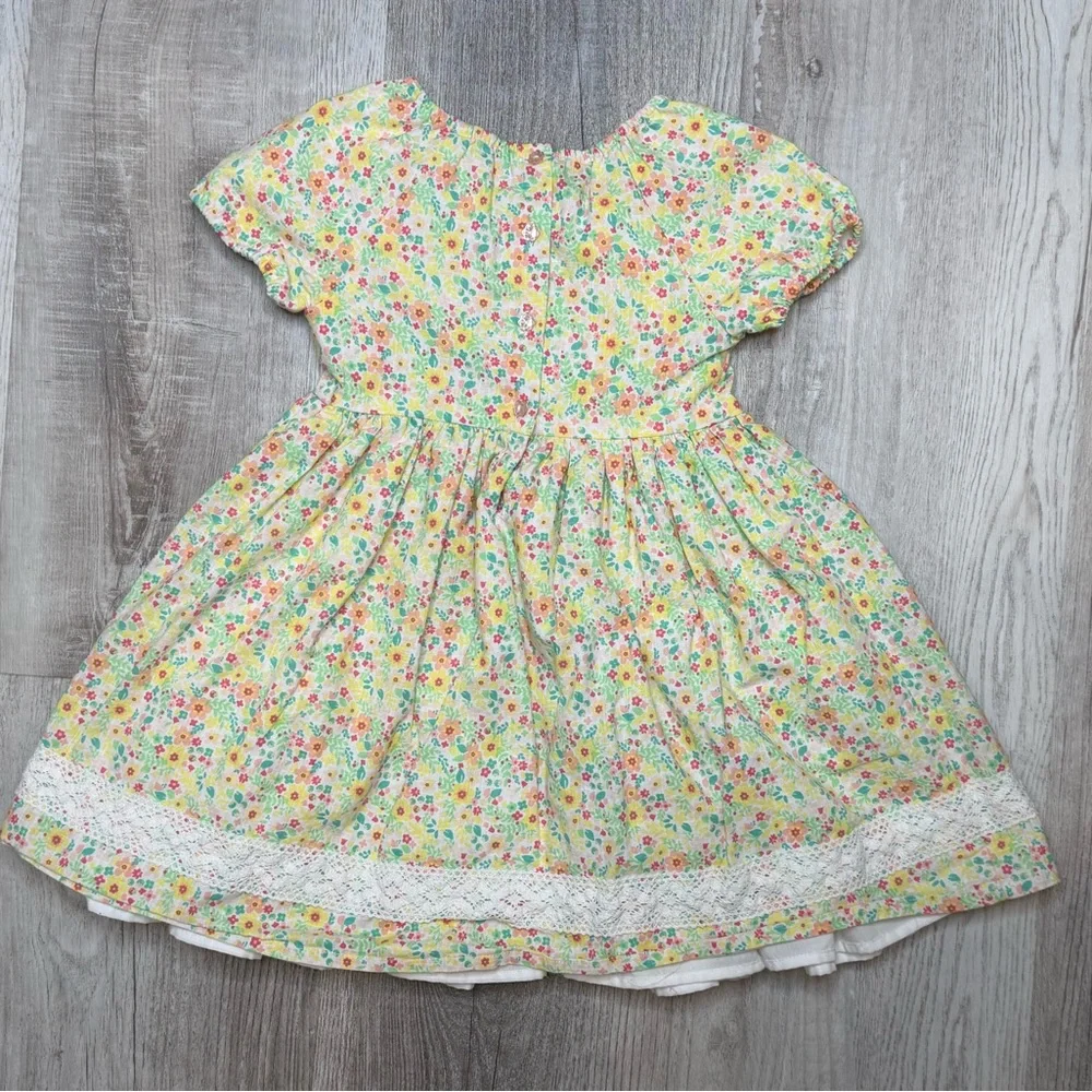 Shabby Chic Floral Delight Kids Dress Girls Size 5T Cottagecore Croquet